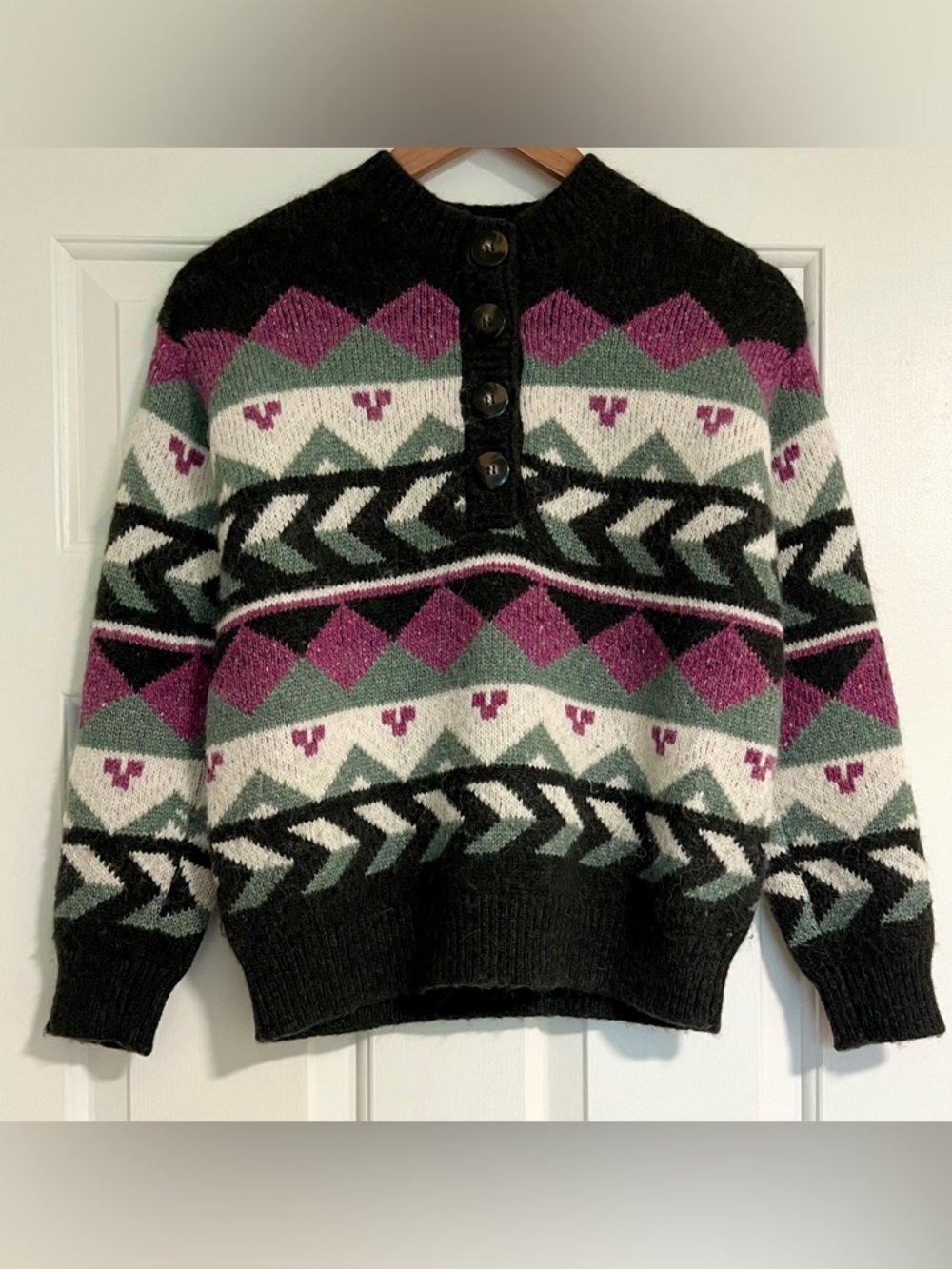 Sezane Georges Jumper in Green (Size XXS)
